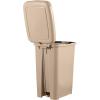 imageSuperio 105 Gal Slim Step On Pedal Plastic Trash Can Waste Bin for Under Desk Office Bedroom Bathroom 42 Qt Beige 2