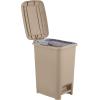 imageSuperio 105 Gal Slim Step On Pedal Plastic Trash Can Waste Bin for Under Desk Office Bedroom Bathroom 42 Qt Beige 2