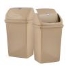 imageSuperio 125 Gal Mini Plastic Trash Can with Swing Top Lid Small Waste Bin for Countertop Desk Vanity Bathroom 5 Quart BeigeBrown13 Gallon