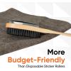 imageSuperio 3 in 1 Lint Brush and Shoe Horn for Suit Wool Coat Sweaters Shoes  Double Sided Portable Pet Hair Remover with Wood Handle1 Count Pack of 1