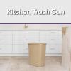 imageSuperio 45 Gallon Plastic Trash Can Waste Bin for Home Kitchen Office Bedroom Bathroom 18 Qt Beige13 Gallon