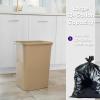 imageSuperio 45 Gallon Plastic Trash Can Waste Bin for Home Kitchen Office Bedroom Bathroom 18 Qt Beige13 Gallon
