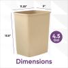 imageSuperio 45 Gallon Plastic Trash Can Waste Bin for Home Kitchen Office Bedroom Bathroom 18 Qt Beige45 Gallon