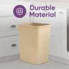 imageSuperio 45 Gallon Plastic Trash Can Waste Bin for Home Kitchen Office Bedroom Bathroom 18 Qt Beige9 Gallon