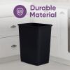 imageSuperio 45 Gallon Slim Plastic Trash Can  Medium Waste ampamp Recycle Bin Only for Under Desk Kitchen Cabinet Office Bedroom Bathroom Dorm Indoor ampamp Outdoor Use 18 Qt GreyBlack