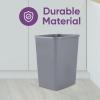 imageSuperio 45 Gallon Slim Plastic Trash Can  Medium Waste ampamp Recycle Bin Only for Under Desk Kitchen Cabinet Office Bedroom Bathroom Dorm Indoor ampamp Outdoor Use 18 Qt Grey4  Grey