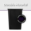 imageSuperio 45 Gallon Slim Plastic Trash Can  Medium Waste ampamp Recycle Bin Only for Under Desk Kitchen Cabinet Office Bedroom Bathroom Dorm Indoor ampamp Outdoor Use 18 Qt Grey4  Black