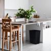 imageSuperio 45 Gallon Slim Plastic Trash Can  Medium Waste ampamp Recycle Bin Only for Under Desk Kitchen Cabinet Office Bedroom Bathroom Dorm Indoor ampamp Outdoor Use 18 Qt Grey4  Black
