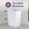 imageSuperio 45 Gallon Slim Plastic Trash Can  Medium Waste ampamp Recycle Bin Only for Under Desk Kitchen Cabinet Office Bedroom Bathroom Dorm Indoor ampamp Outdoor Use 18 Qt GreyWhite