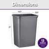 imageSuperio 45 Gallon Slim Plastic Trash Can  Medium Waste ampamp Recycle Bin Only for Under Desk Kitchen Cabinet Office Bedroom Bathroom Dorm Indoor ampamp Outdoor Use 18 Qt Grey4  Grey