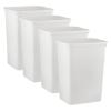 imageSuperio 45 Gallon Slim Plastic Trash Can  Medium Waste ampamp Recycle Bin Only for Under Desk Kitchen Cabinet Office Bedroom Bathroom Dorm Indoor ampamp Outdoor Use 18 Qt Grey4  White