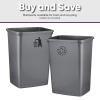 imageSuperio 45 Gallon Slim Plastic Trash Can  Medium Waste ampamp Recycle Bin Only for Under Desk Kitchen Cabinet Office Bedroom Bathroom Dorm Indoor ampamp Outdoor Use 18 Qt Grey4  Grey