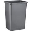 imageSuperio 45 Gallon Slim Plastic Trash Can  Medium Waste ampamp Recycle Bin Only for Under Desk Kitchen Cabinet Office Bedroom Bathroom Dorm Indoor ampamp Outdoor Use 18 Qt GreyGrey