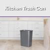 imageSuperio 45 Gallon Slim Plastic Trash Can  Medium Waste ampamp Recycle Bin Only for Under Desk Kitchen Cabinet Office Bedroom Bathroom Dorm Indoor ampamp Outdoor Use 18 Qt Grey4  Grey