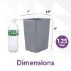 imageSuperio 45 Gallon Slim Plastic Trash Can  Medium Waste ampamp Recycle Bin Only for Under Desk Kitchen Cabinet Office Bedroom Bathroom Dorm Indoor ampamp Outdoor Use 18 Qt GreyGrey