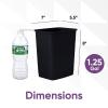 imageSuperio 45 Gallon Slim Plastic Trash Can  Medium Waste ampamp Recycle Bin Only for Under Desk Kitchen Cabinet Office Bedroom Bathroom Dorm Indoor ampamp Outdoor Use 18 Qt Grey4  Black