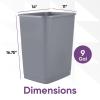 imageSuperio 45 Gallon Slim Plastic Trash Can  Medium Waste ampamp Recycle Bin Only for Under Desk Kitchen Cabinet Office Bedroom Bathroom Dorm Indoor ampamp Outdoor Use 18 Qt GreyGrey