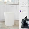 imageSuperio 45 Gallon Slim Plastic Trash Can  Medium Waste ampamp Recycle Bin Only for Under Desk Kitchen Cabinet Office Bedroom Bathroom Dorm Indoor ampamp Outdoor Use 18 Qt Grey4  White
