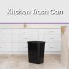 imageSuperio 45 Gallon Slim Plastic Trash Can  Medium Waste ampamp Recycle Bin Only for Under Desk Kitchen Cabinet Office Bedroom Bathroom Dorm Indoor ampamp Outdoor Use 18 Qt GreyBlack