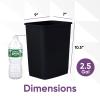 imageSuperio 45 Gallon Slim Plastic Trash Can  Medium Waste ampamp Recycle Bin Only for Under Desk Kitchen Cabinet Office Bedroom Bathroom Dorm Indoor ampamp Outdoor Use 18 Qt Grey4  Black