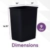 imageSuperio 45 Gallon Slim Plastic Trash Can  Medium Waste ampamp Recycle Bin Only for Under Desk Kitchen Cabinet Office Bedroom Bathroom Dorm Indoor ampamp Outdoor Use 18 Qt GreyBlack