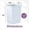 imageSuperio 45 Gallon Slim Plastic Trash Can  Medium Waste ampamp Recycle Bin Only for Under Desk Kitchen Cabinet Office Bedroom Bathroom Dorm Indoor ampamp Outdoor Use 18 Qt Grey4  White