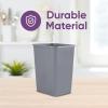 imageSuperio 45 Gallon Slim Plastic Trash Can  Medium Waste ampamp Recycle Bin Only for Under Desk Kitchen Cabinet Office Bedroom Bathroom Dorm Indoor ampamp Outdoor Use 18 Qt GreyGrey