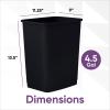 imageSuperio 45 Gallon Slim Plastic Trash Can  Medium Waste ampamp Recycle Bin Only for Under Desk Kitchen Cabinet Office Bedroom Bathroom Dorm Indoor ampamp Outdoor Use 18 Qt GreyBlack
