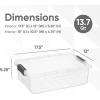 imageSuperio 6 Pack Clear Plastic Storage Container with Lid Home  137 Qt Office Organizer Storage Bin Stackable For Closet Under the Bed or Locker Use for Clothes Food Toys Supplies Linen