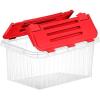 imageSuperio Christmas Storage Box with Red Hinged Lids Plastic Container Bins for Organizing with Attached Lid Stackable Crates BPA Free Organizers for Home Office and Dorm 2025quotx14quotx146quotClear with Red Lids