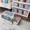 imageSuperio Christmas Storage Box with Red Hinged Lids Plastic Container Bins for Organizing with Attached Lid Stackable Crates BPA Free Organizers for Home Office and Dorm 2025quotx14quotx146quotClear with Grey Lids