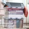 imageSuperio Christmas Storage Box with Red Hinged Lids Plastic Container Bins for Organizing with Attached Lid Stackable Crates BPA Free Organizers for Home Office and Dorm 2025quotx14quotx146quotClear with Grey Lids