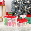 imageSuperio Christmas Storage Box with Red Hinged Lids Plastic Container Bins for Organizing with Attached Lid Stackable Crates BPA Free Organizers for Home Office and Dorm 2025quotx14quotx146quotClear with Red Lids