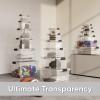 imageSuperio Clear Plastic Storage Bin with LidNonToxic BPA Free Odor Free Organizer Storage Box Stackable Plastic Tote for Home Garage School and Office 11 Quart 6Pack127 Quart