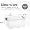 imageSuperio Clear Plastic Storage Bin with LidNonToxic BPA Free Odor Free Organizer Storage Box Stackable Plastic Tote for Home Garage School and Office 11 Quart 6Pack66 Qt