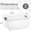 imageSuperio Clear Plastic Storage Bin with LidNonToxic BPA Free Odor Free Organizer Storage Box Stackable Plastic Tote for Home Garage School and Office 11 Quart 6Pack11 Quart