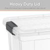 imageSuperio Clear Plastic Storage Bin with LidNonToxic BPA Free Odor Free Organizer Storage Box Stackable Plastic Tote for Home Garage School and Office 11 Quart 6Pack265 Quart