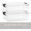 imageSuperio Clear Plastic Storage Bin with LidNonToxic BPA Free Odor Free Organizer Storage Box Stackable Plastic Tote for Home Garage School and Office 11 Quart 6Pack127 Quart