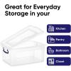 imageSuperio Clear Plastic Storage Bin with LidNonToxic BPA Free Odor Free Organizer Storage Box Stackable Plastic Tote for Home Garage School and Office 11 Quart 6Pack285 Qt