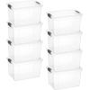 imageSuperio Clear Plastic Storage Bin with LidNonToxic BPA Free Odor Free Organizer Storage Box Stackable Plastic Tote for Home Garage School and Office 11 Quart 6Pack20 Qt