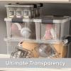 imageSuperio Clear Plastic Storage Bin with LidNonToxic BPA Free Odor Free Organizer Storage Box Stackable Plastic Tote for Home Garage School and Office 11 Quart 6Pack3 Qt