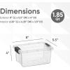 imageSuperio Clear Plastic Storage Bin with LidNonToxic BPA Free Odor Free Organizer Storage Box Stackable Plastic Tote for Home Garage School and Office 11 Quart 6Pack185 Qt