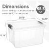 imageSuperio Clear Plastic Storage Bin with LidNonToxic BPA Free Odor Free Organizer Storage Box Stackable Plastic Tote for Home Garage School and Office 11 Quart 6Pack555 Quart