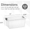 imageSuperio Clear Plastic Storage Bin with LidNonToxic BPA Free Odor Free Organizer Storage Box Stackable Plastic Tote for Home Garage School and Office 11 Quart 6Pack66 Qt