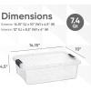 imageSuperio Clear Plastic Storage Bin with LidNonToxic BPA Free Odor Free Organizer Storage Box Stackable Plastic Tote for Home Garage School and Office 11 Quart 6Pack74 Quart