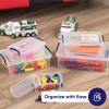 imageSuperio Clear Plastic Storage Bin with LidNonToxic BPA Free Odor Free Organizer Storage Box Stackable Plastic Tote for Home Garage School and Office 11 Quart 6Pack285 Qt