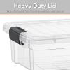 imageSuperio Clear Plastic Storage Bin with LidNonToxic BPA Free Odor Free Organizer Storage Box Stackable Plastic Tote for Home Garage School and Office 11 Quart 6Pack127 Qt