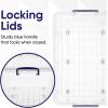 imageSuperio Clear Plastic Storage Bin with LidNonToxic BPA Free Odor Free Organizer Storage Box Stackable Plastic Tote for Home Garage School and Office 11 Quart 6Pack44 Qt Wheeled