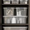 imageSuperio Clear Plastic Storage Bin with LidNonToxic BPA Free Odor Free Organizer Storage Box Stackable Plastic Tote for Home Garage School and Office 11 Quart 6Pack265 Quart