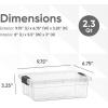 imageSuperio Clear Plastic Storage Bin with LidNonToxic BPA Free Odor Free Organizer Storage Box Stackable Plastic Tote for Home Garage School and Office 11 Quart 6Pack23 Quarts